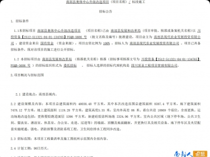 南部县奥体中心升级改造项目